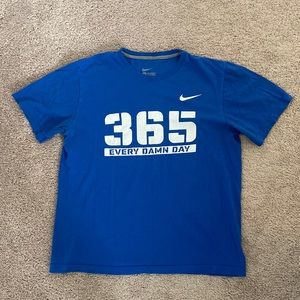Men’s Large Royal Blue Nike T-Shirt With Saying “365 - Every Damn Day”